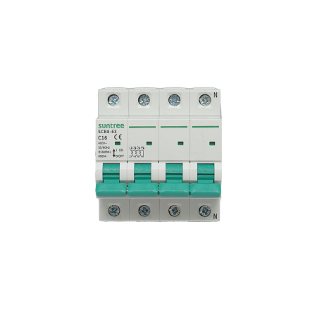 Sigurante Tetrapolare cu protectie diferentiala - Siguranță automată Suntree 3P+N 400VAC – variante 10A/16A/20A/40A (DISMB44/45/46/49)