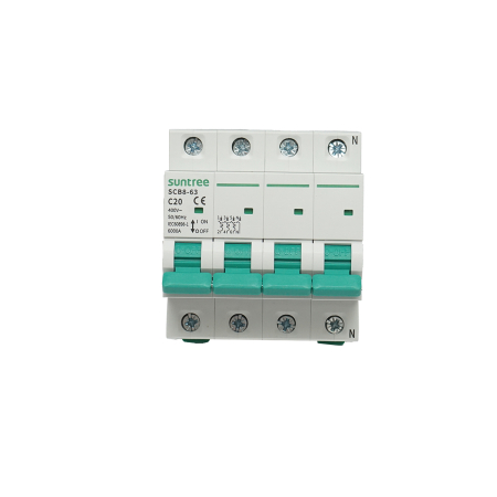 Sigurante Tetrapolare cu protectie diferentiala - Siguranță automată Suntree 3P+N 400VAC – variante 10A/16A/20A/40A (DISMB44/45/46/49)