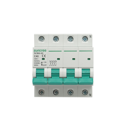 Sigurante Tetrapolare cu protectie diferentiala - Siguranță automată Suntree 3P+N 400VAC – variante 10A/16A/20A/40A (DISMB44/45/46/49)