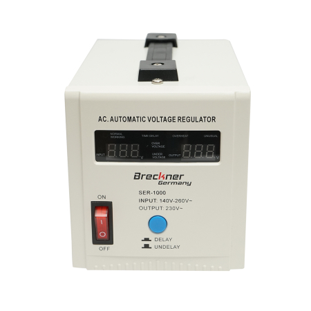 Breckner Germany - Stabilizator tensiune monofazat BK79718 BK79719 500VA 1000VA 2 Schuko LCD