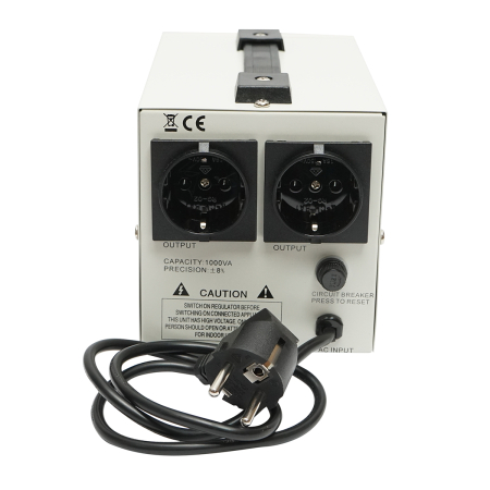 Stabilizator tensiune monofazat BK79718 BK79719 500VA 1000VA 2 Schuko LCD [2]