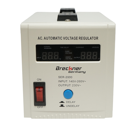 Stabilizator automat tensiune 2000VA monofazic cu releu BK79720 2 Schuko LCD [3]