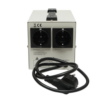 Stabilizator automat tensiune 2000VA monofazic cu releu BK79720 2 Schuko LCD [1]