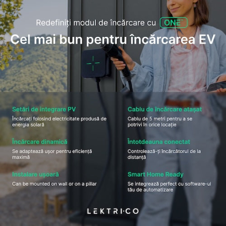 Statie incarcare auto LEKTRI.CO ONE SAFE EM 7.4kW monofazata Type 2 [4]