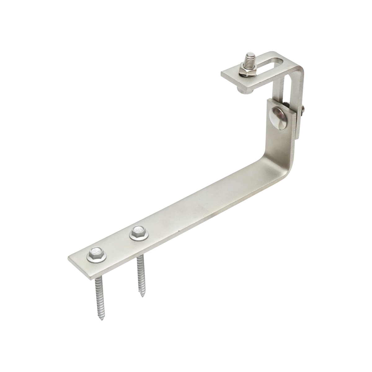 Carlige / Suporturi de fixare - Suport reglabil tip L Breckner BK69797 pentru prindere șină panouri solare pe acoperiș din tablă