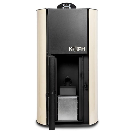 Termosemineu pe peleți KOPH PM 25 kW Fiama, buncăr 25 kg, crem [2]
