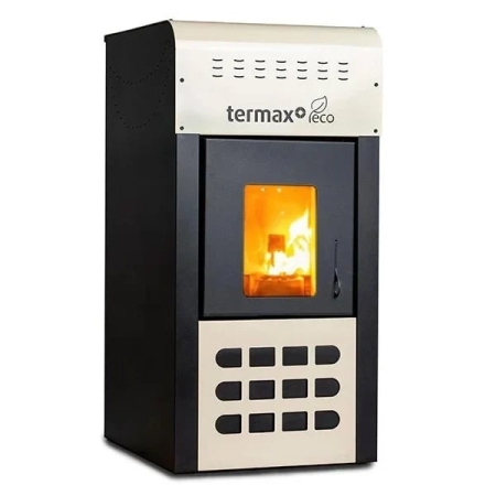 Termoseminee - Termosemineu pe peleți Termax Kamin ECO 25 kW, 45 kg, 42 L, Crem