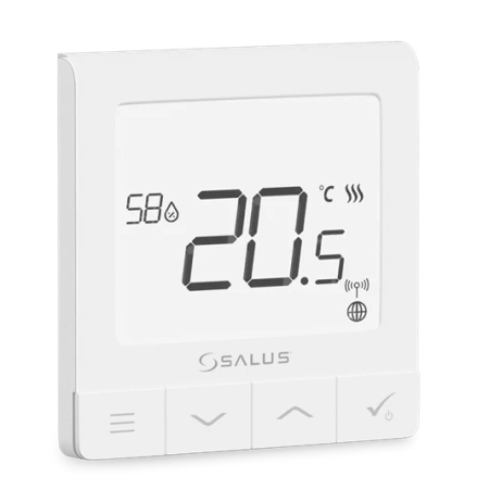 SALUS - Salus Quantum SQ610 – termostat Wi-Fi incastrabil, programabil, afișaj digital, alb