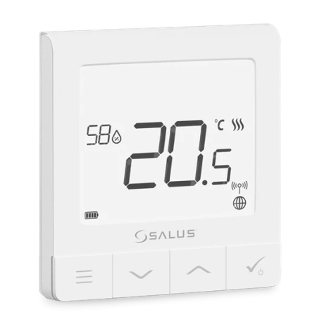 Salus Quantum SQ610RF – termostat inteligent Wi-Fi + RF, programabil, afișaj digital, alb [1]