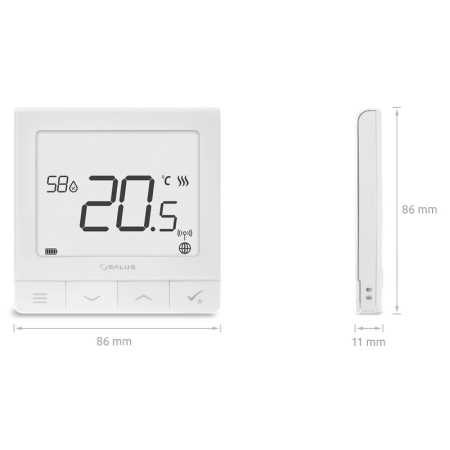 Salus Quantum SQ610RF – termostat inteligent Wi-Fi + RF, programabil, afișaj digital, alb [2]