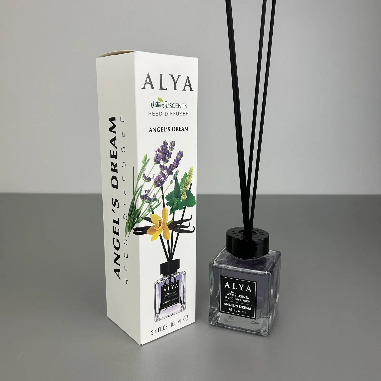 Parfum de cameră cu bețișoare Alya, Angel Dream, difuzor de parfum elegant pentru casă, 100 ml, ideal pentru spații interioare [2]