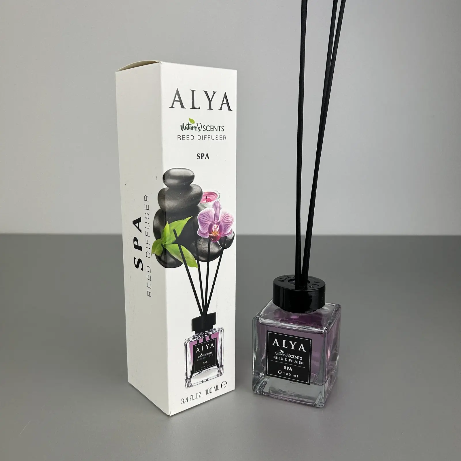 Parfum de cameră cu bețișoare Alya, Spa, difuzor de parfum elegant pentru casă, 100 ml, ideal pentru spații interioare [2]
