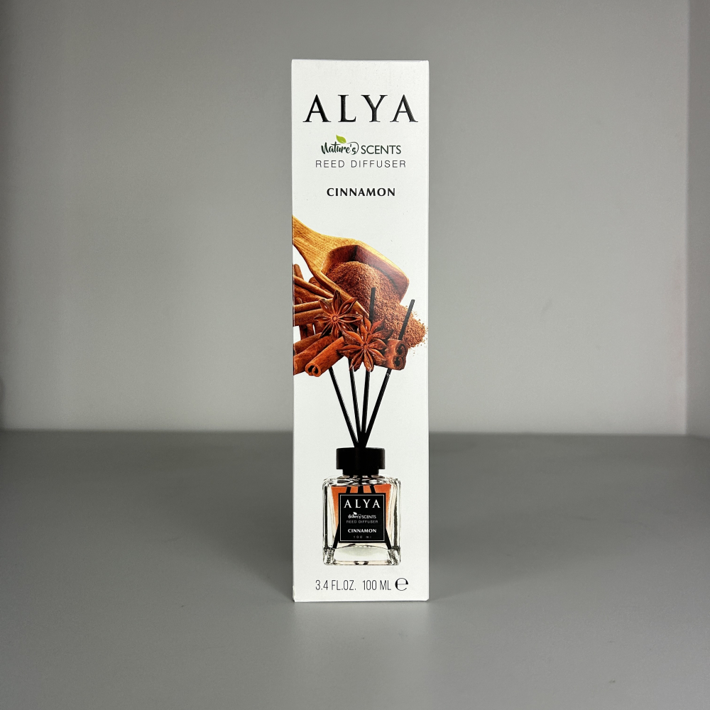 Parfum de cameră cu bețișoare Alya, Scortisoara, Difuzor de parfum elegant pentru casă, 100ml, ideal pentru spații interioare [2]