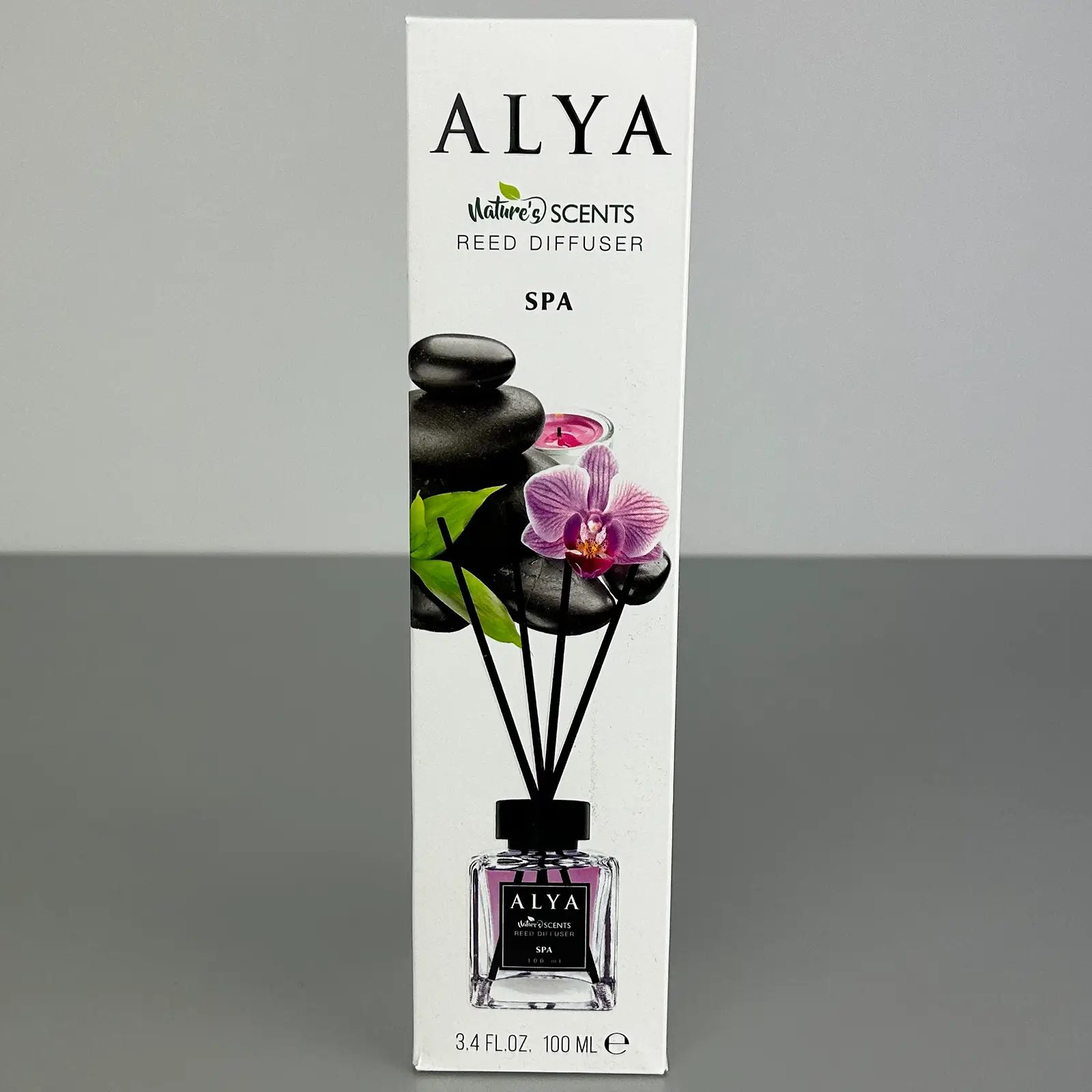 Parfum de cameră cu bețișoare Alya, Spa, difuzor de parfum elegant pentru casă, 100 ml, ideal pentru spații interioare [1]