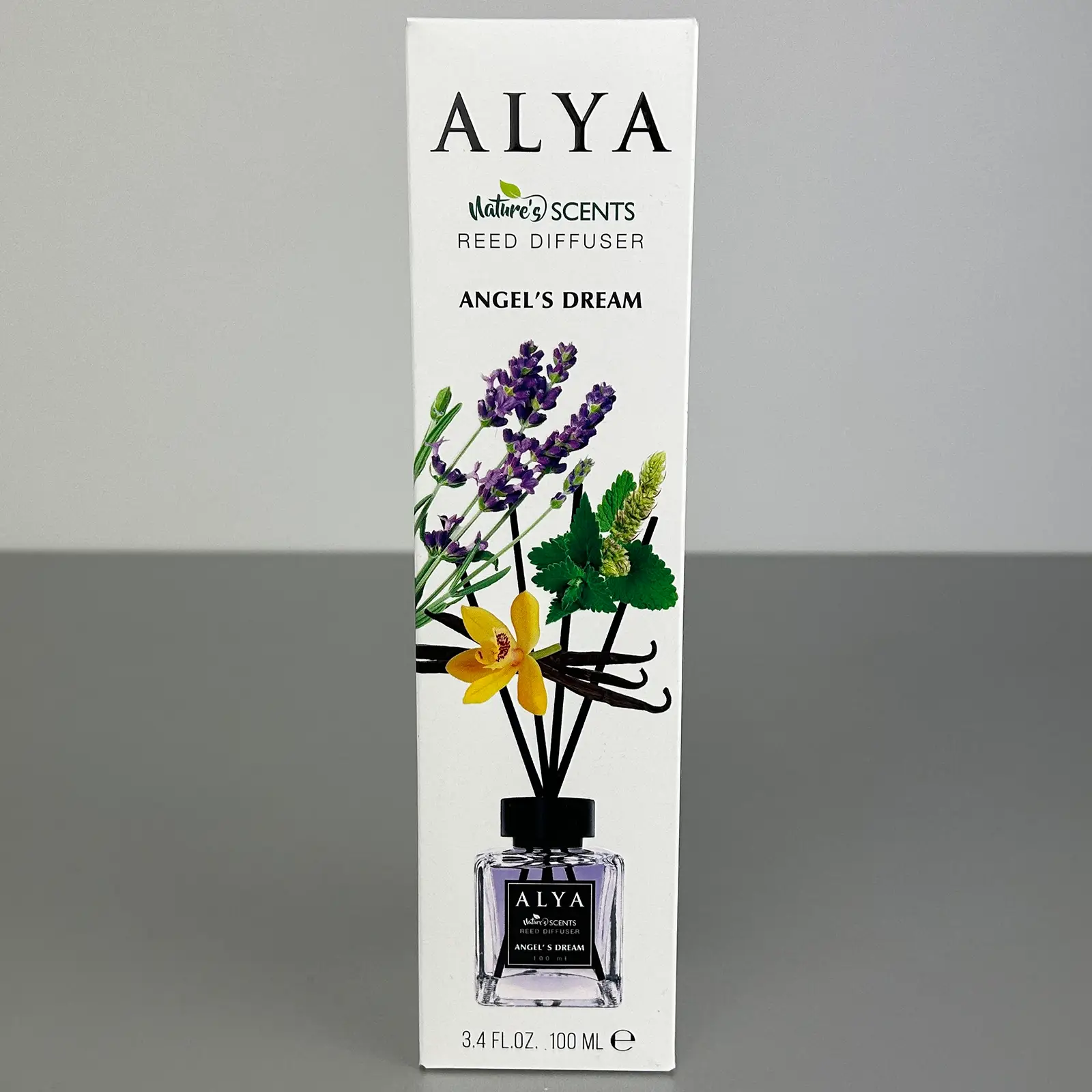 Odorizante de cameră - Parfum de cameră cu bețișoare Alya, Angel Dream, difuzor de parfum elegant pentru casă, 100 ml, ideal pentru spații interioare