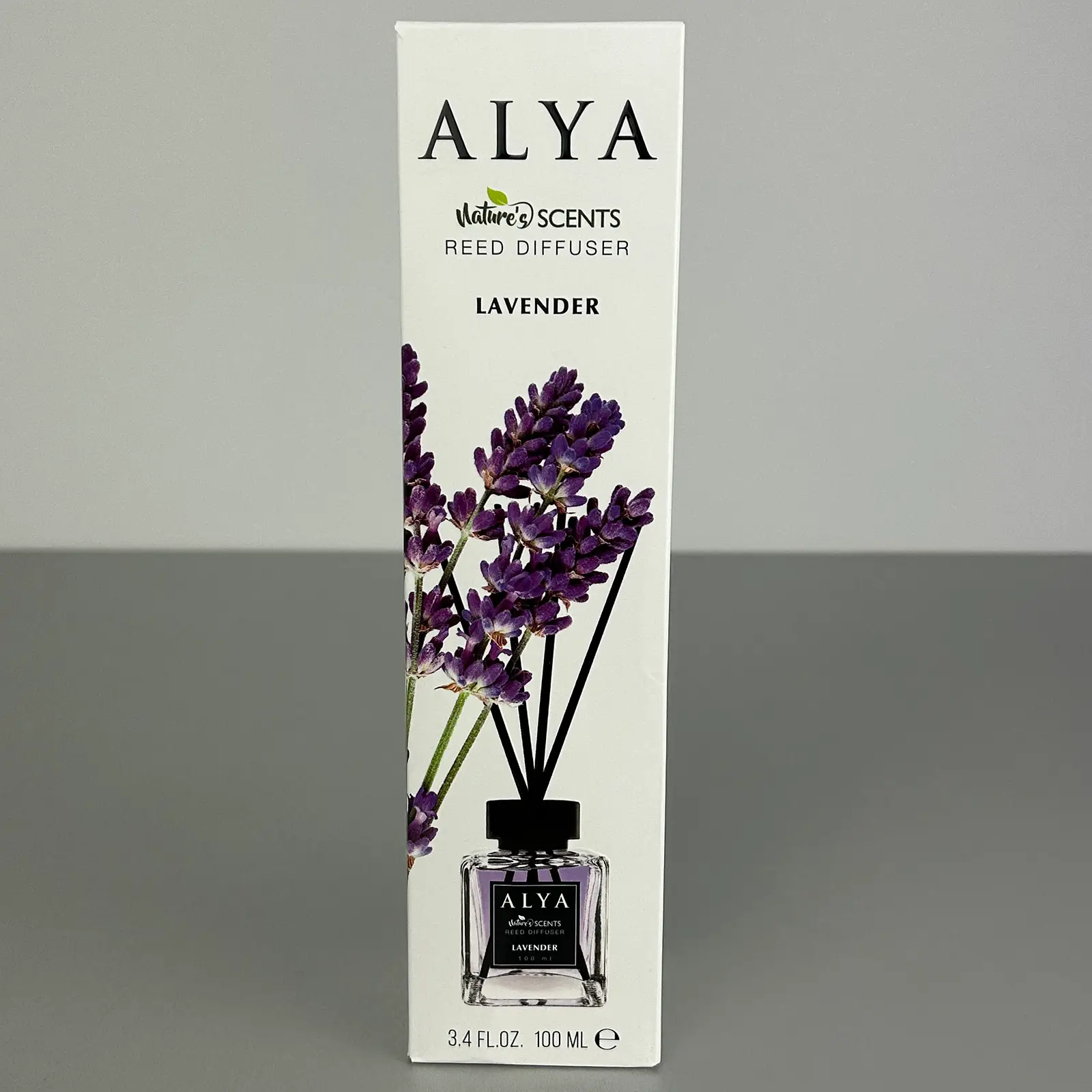 Odorizante de cameră - Parfum de cameră cu bețișoare Alya, Lavanda, difuzor de parfum elegant pentru casă, 100 ml, ideal pentru spații interioare