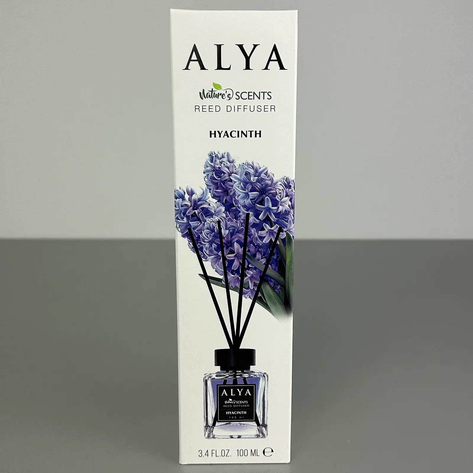 Odorizante de cameră - Parfum de cameră cu bețișoare Alya, Zambilă, difuzor de parfum elegant pentru casă, 100ml, ideal pentru spații interioare