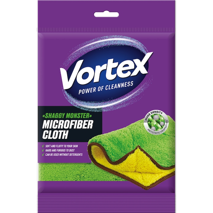 Laveta pufoasa din microfibra, 3 pachete x 1buc, VORTEX Shaggy Monster [2]