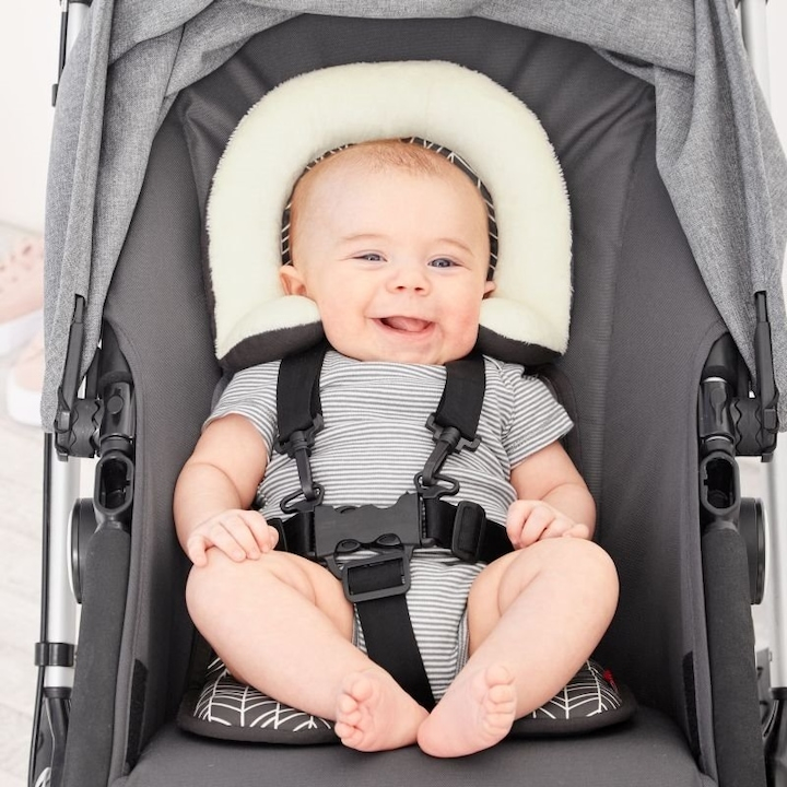 Salteluta suport pentru carucior, SKIP HOP, Stroll & Go, Cool Touch, dungi, gri [5]