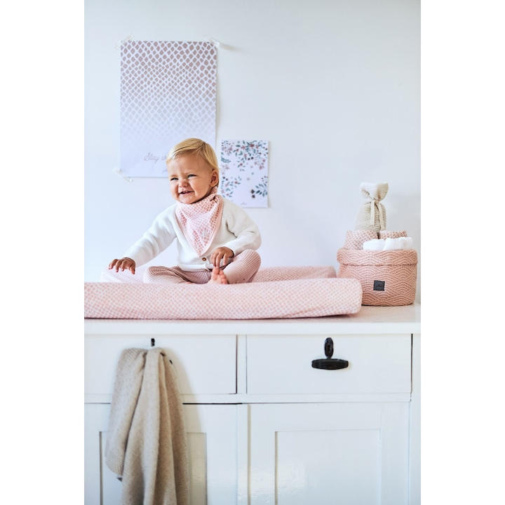 Set 3 scutece Jollein Snake small, 70x70cm, roz [4]