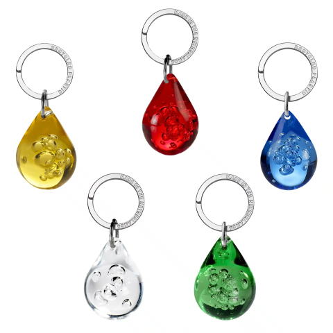 Fashion - Breloc in forma de picatura pentru chei, 5buc/set, culori asortate