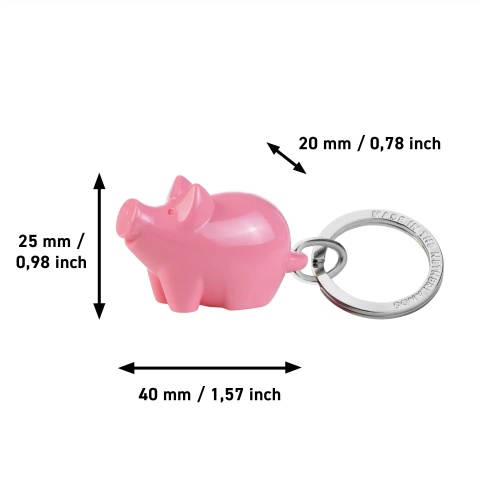 Breloc in forma de porcusor mic, pentru chei, 5buc/set, Roz [1]