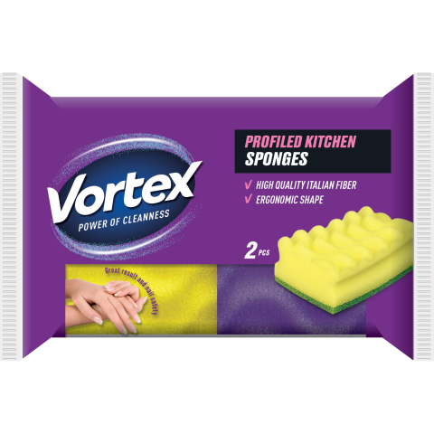 Bureti si lavete - Bureti de bucatarie 2 buc, VORTEX PROFILED & CARE