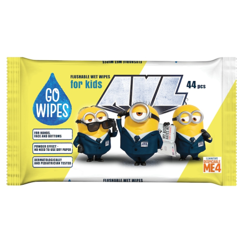 Hartie igienica umeda, Minions, 6 pachete x 44 buc, GoWipes [1]