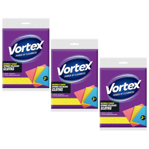 Curatenie și Intretinere - Laveta umeda VORTEX Power of CLeanness, 3 pache x 3 buc, 18 x 18cm, VORTEX