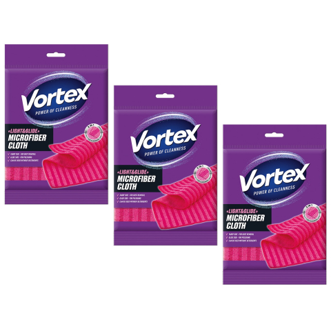 Bacanie - Laveta din microfibra, 3 pachete x 1buc, cu doua fete, VORTEX light&glide