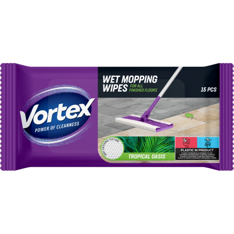 Casa, Gradina & Bricolaj - Lavete umede pentru mop 15 buc, VORTEX Tropical Oasis