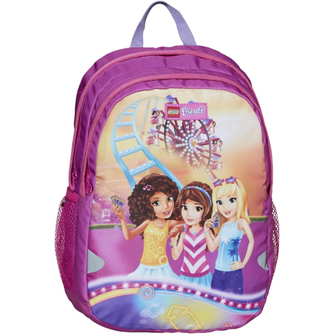 Rechizite si papetarie pentru copii - Rucsac extins Lego V-Line, design roz Friends FunPark, 42 x 15 x 30 cm