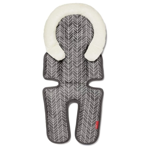 Jucarii, Copii & Bebe - Salteluta suport pentru carucior, SKIP HOP, Stroll & Go, Cool Touch, dungi, gri