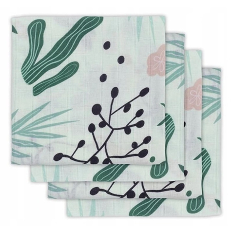 Jucarii, Copii & Bebe - Scutece, Jollein, Multifunctional, Material Bumbac De Calitate Superioara, 0% Substante Chimice Nocive, 70 X 70 Cm, Set 4 Bucati