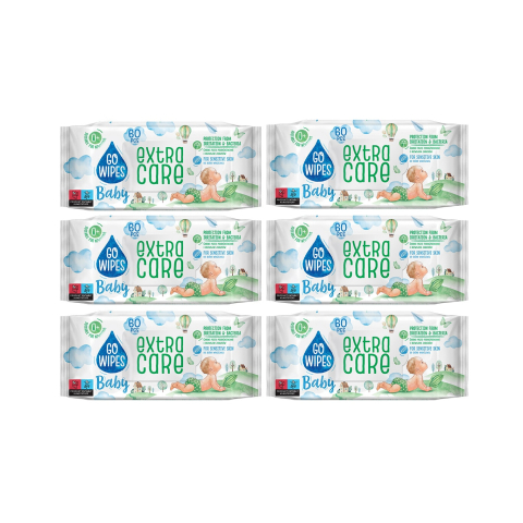 Jucarii, Copii & Bebe - Servetele umede bebelusi, 6 pachete x 60 buc, GoWipes