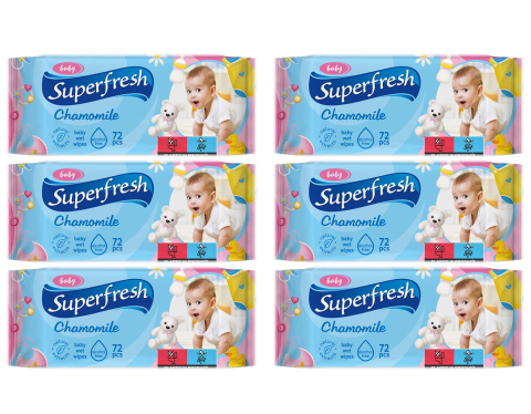 Jucarii, Copii & Bebe - Servetele umede pentru copii si mamici, 6 pachete x 72 buc, SuperFresh