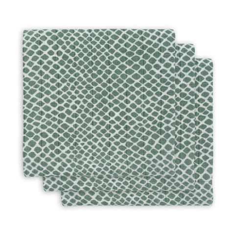 Jucarii, Copii & Bebe - Set 3 scutece Jollein Snake small, 70x70cm, verde