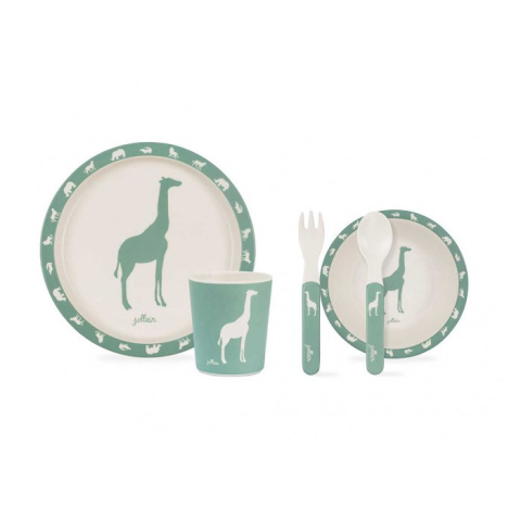 Set de Masă Copii Jollein Safari, Forest Green, 5 piese [2]