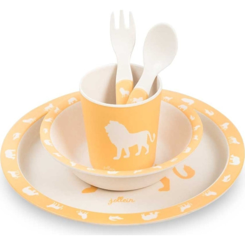 Set de Masă Copii Jollein Safari, Galben, 5 piese [2]