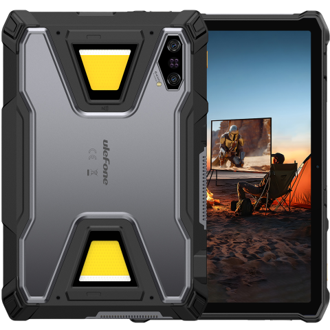 Tablete - Tableta Ulefone Armor Pad 5 Ultra cu Video Proiector, 5G, Dual SIM, Wi-Fi, 11" 90Hz, 12GB RAM, 512GB, NFC, 24200mAh, 120W, Android 15