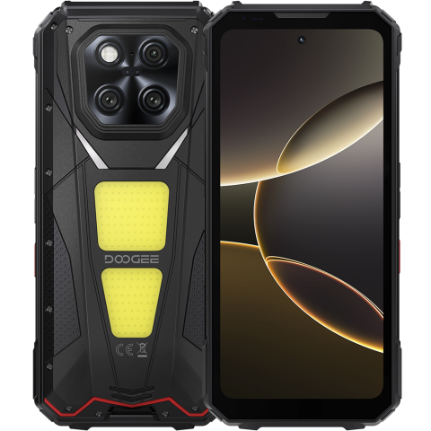 Doogee - Telefon rezistent Doogee V Max Play, Proiector Video 100LM, 5G, 6.78" 120Hz, MTK Dimensity 7300, 16GB RAM, 512GB, NFC, RGB Light, 20500mAh, IP68/IP69K, Android 15