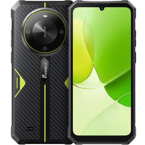 Telefoane Mobile - Telefon Fossibot F105, 4G, Dual SIM, 6.75-inch, Octa-Core, Helio P27T, 4GB RAM + 64GB, 10300mAh, Android 14, Green