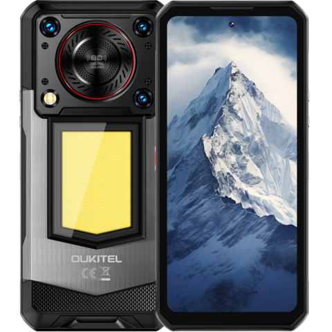 Telefoane Mobile - Telefon rugged Oukitel WP56, 5G, 6.8" 120Hz, 12GB RAM, 512GB, 16000mAh, NFC, Android 15, Black