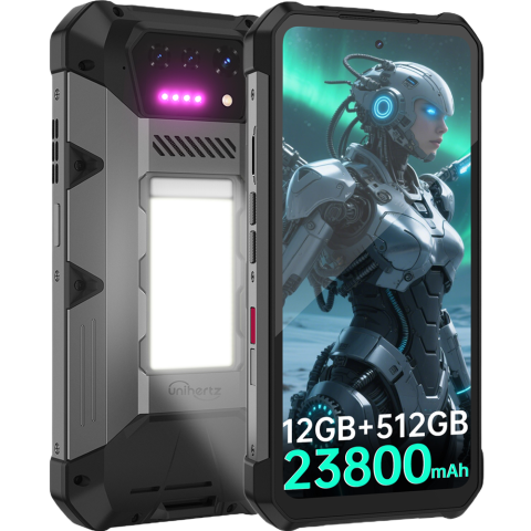 Unihertz - Telefon Unihertz HIKE, 4G, Dual SIM, 6.79" 120Hz, Helio G200, 12GB RAM, 512GB, NFC, 23800mAh, Android 15