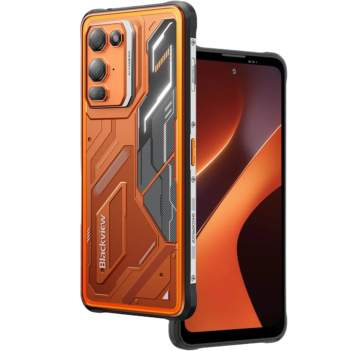 Telefon Blackview FORT 200, 4G, Dual SIM, 6.78" 120Hz, Octa-Core Helio G100, 6GB RAM, 256GB, Camera 108MP + 50MP + 13MP Night Vision, NFC, Android 16, Orange [1]