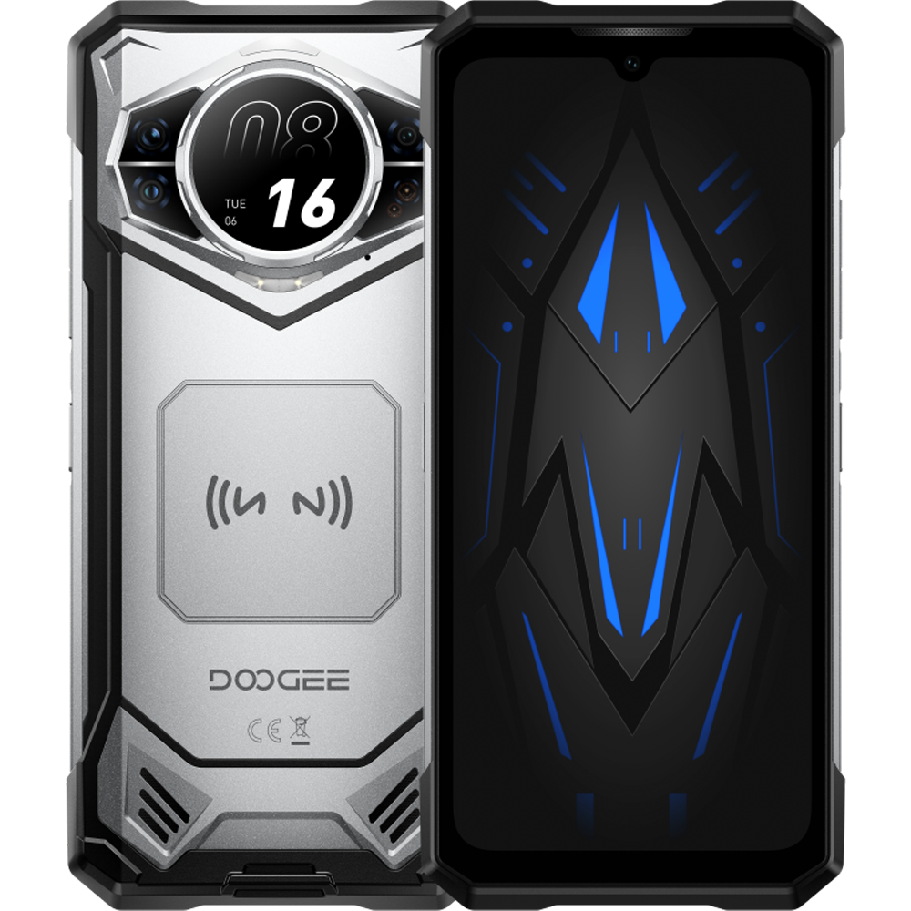 Telefon rezistent Doogee S200 VIP Silver, 5G, Dual Display 6.58' IPS 120Hz + 1.32' AMOLED, 256GB, 10100mAh, IP68/IP69K, Android 16 + Casti Sport BoneBeat Run [4]