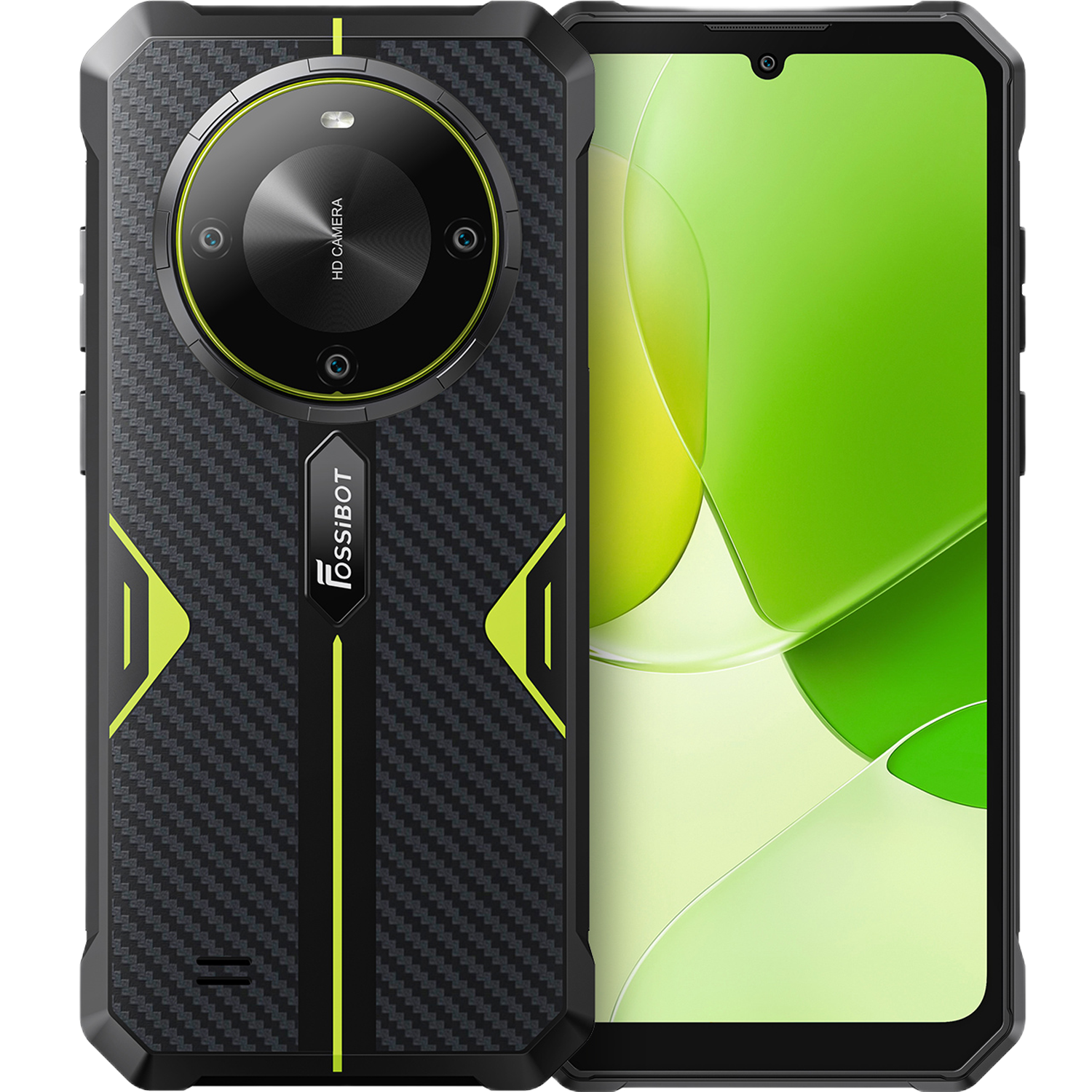 Telefon Fossibot F105, 4G, Dual SIM, 6.75-inch, Octa-Core, Helio P27T, 4GB RAM + 64GB, 10300mAh, Android 14, Green [1]