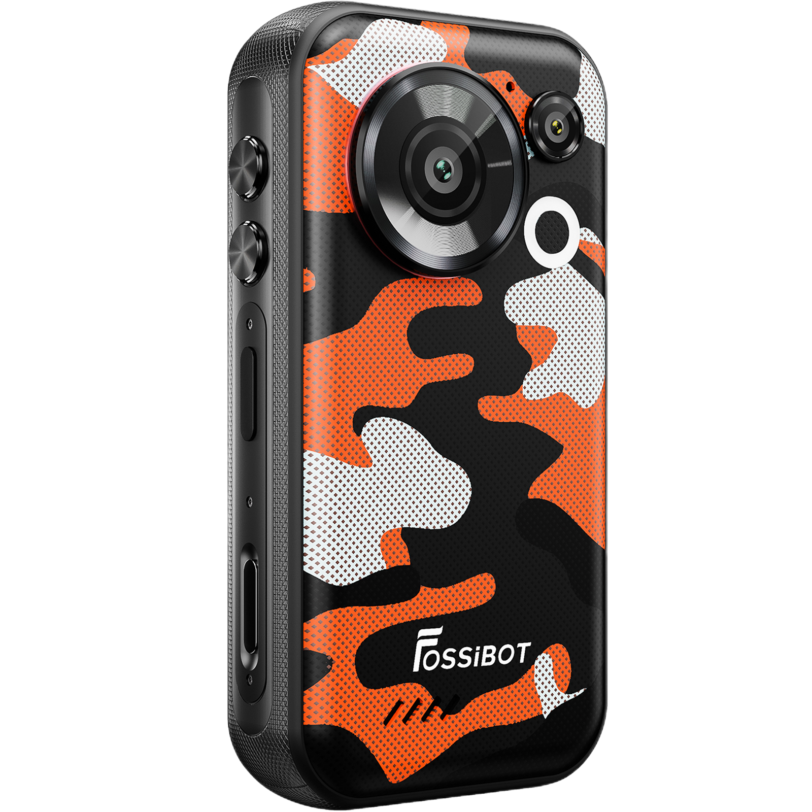 Telefon mini Fossibot F116 Pro cu Action Camera 4K Ultra-Wide, 5G, Dual SIM, 4-inch 120Hz, Dimensity 7300, 12GB RAM, 256GB, Optical Image Stabilization, NFC, 3600mAh, Android 16, Orange [6]