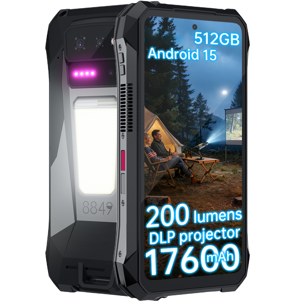 Telefon Unihertz TANK X, 5G, Dual SIM, 6.78" 120Hz, Dimensity 8200, 16GB RAM, 512GB, NFC, Video Proiector 220Lm FHD+, Telemetru Laser 4m, 17600mAh, Android 15 [4]