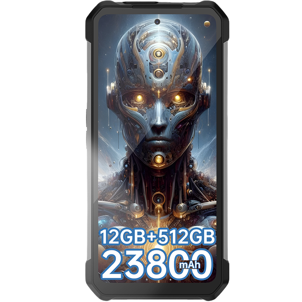 Telefon Unihertz HIKE, 4G, Dual SIM, 6.79" 120Hz, Helio G200, 12GB RAM, 512GB, NFC, 23800mAh, Android 15 [1]